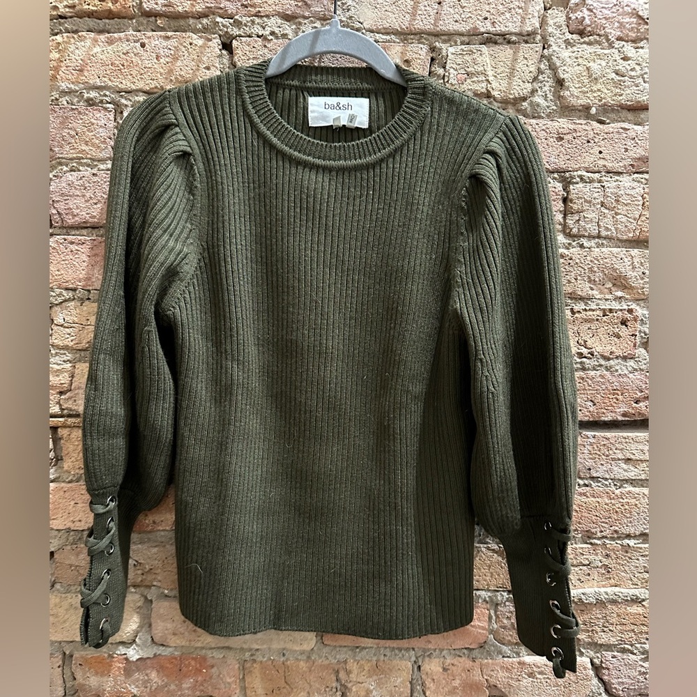 ba&sh sweater / Size Small / Color Green